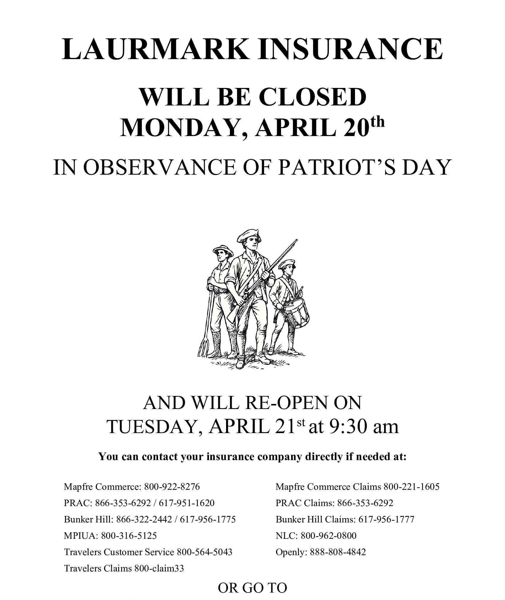 Laurmark Insurance - Patriot's Day
